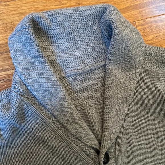 Grey shawl-collar cardigan - Picture 2 of 3